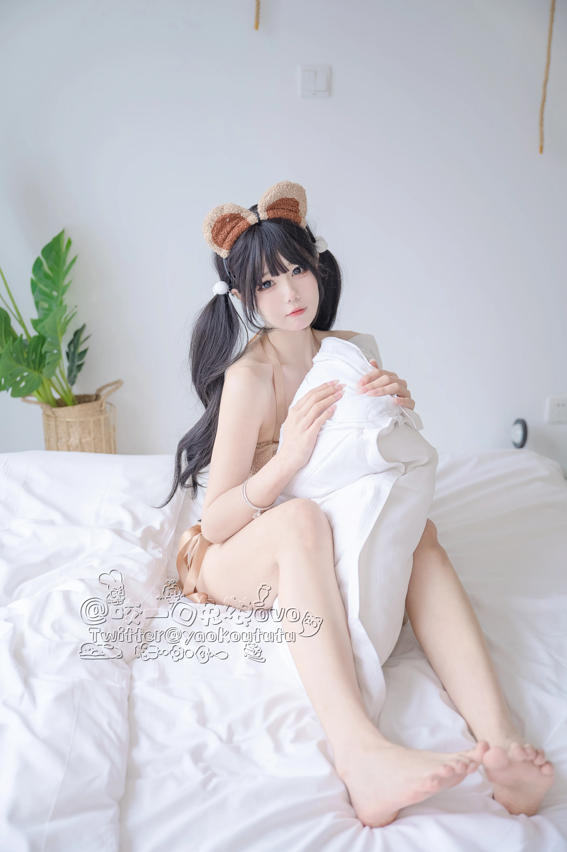 咬一口兔娘(黏黏团子兔) - NO.010 小熊睡衣 0