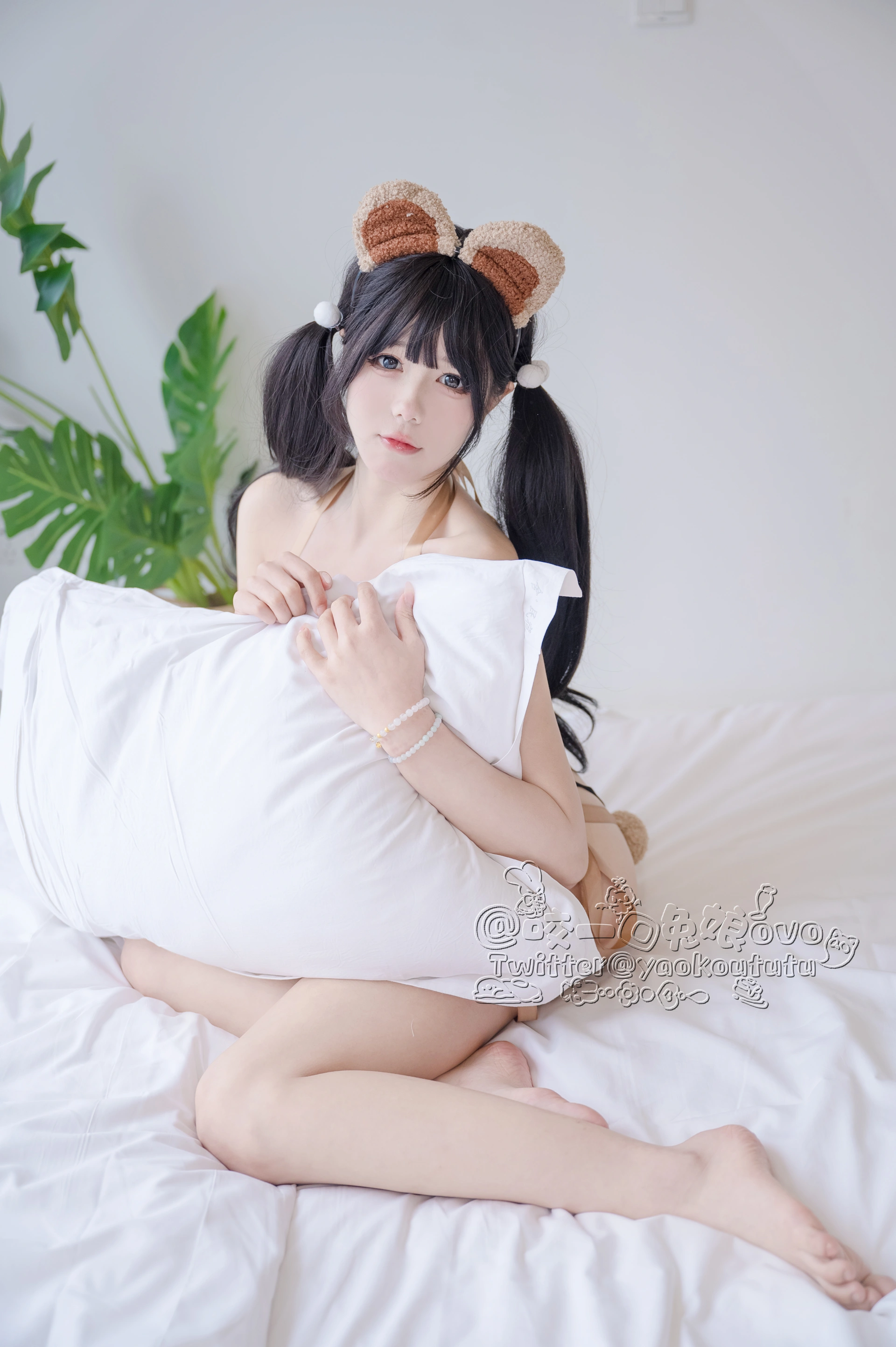 咬一口兔娘(黏黏团子兔) - NO.010 小熊睡衣 1